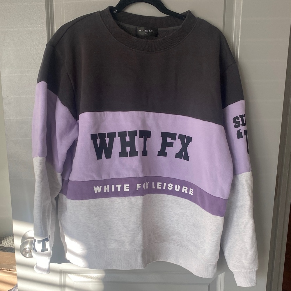 White Fox Colorblock Sweatshirt